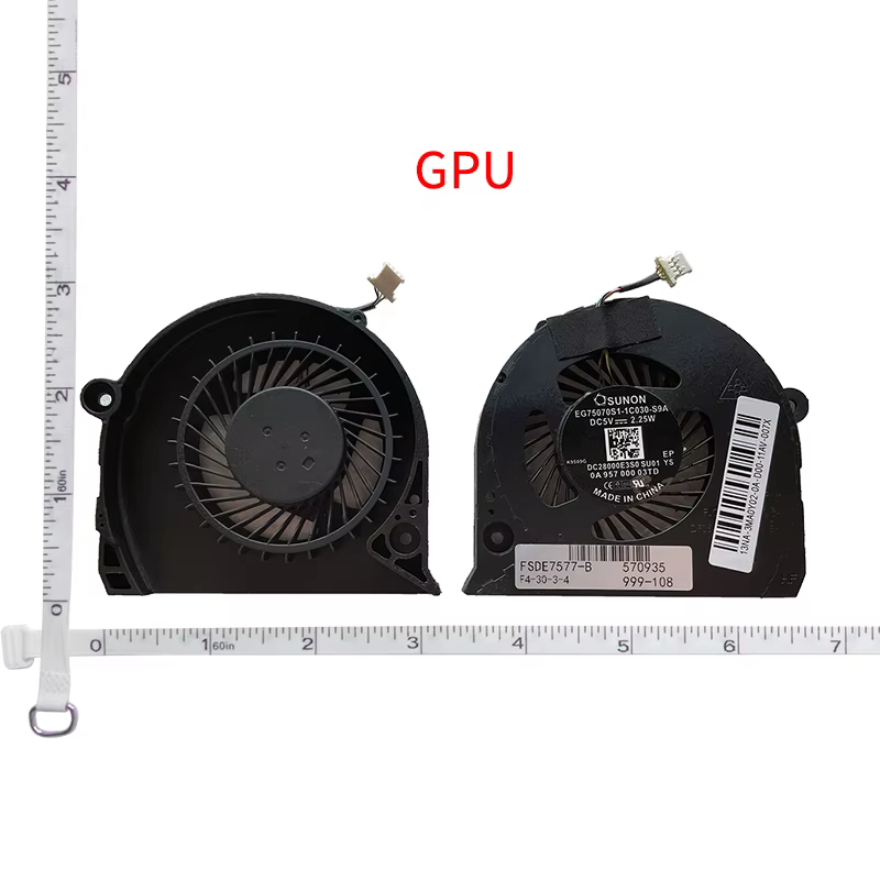 Nouveau ventilateur de refroidissement de processeur pour ordinateur portable pour DELL Inspiron 15-7577 7588 G7-7588 G7-7580 G5-5587 Vostro 15-7580 P71F 7570 P72F DC5V 0.5A