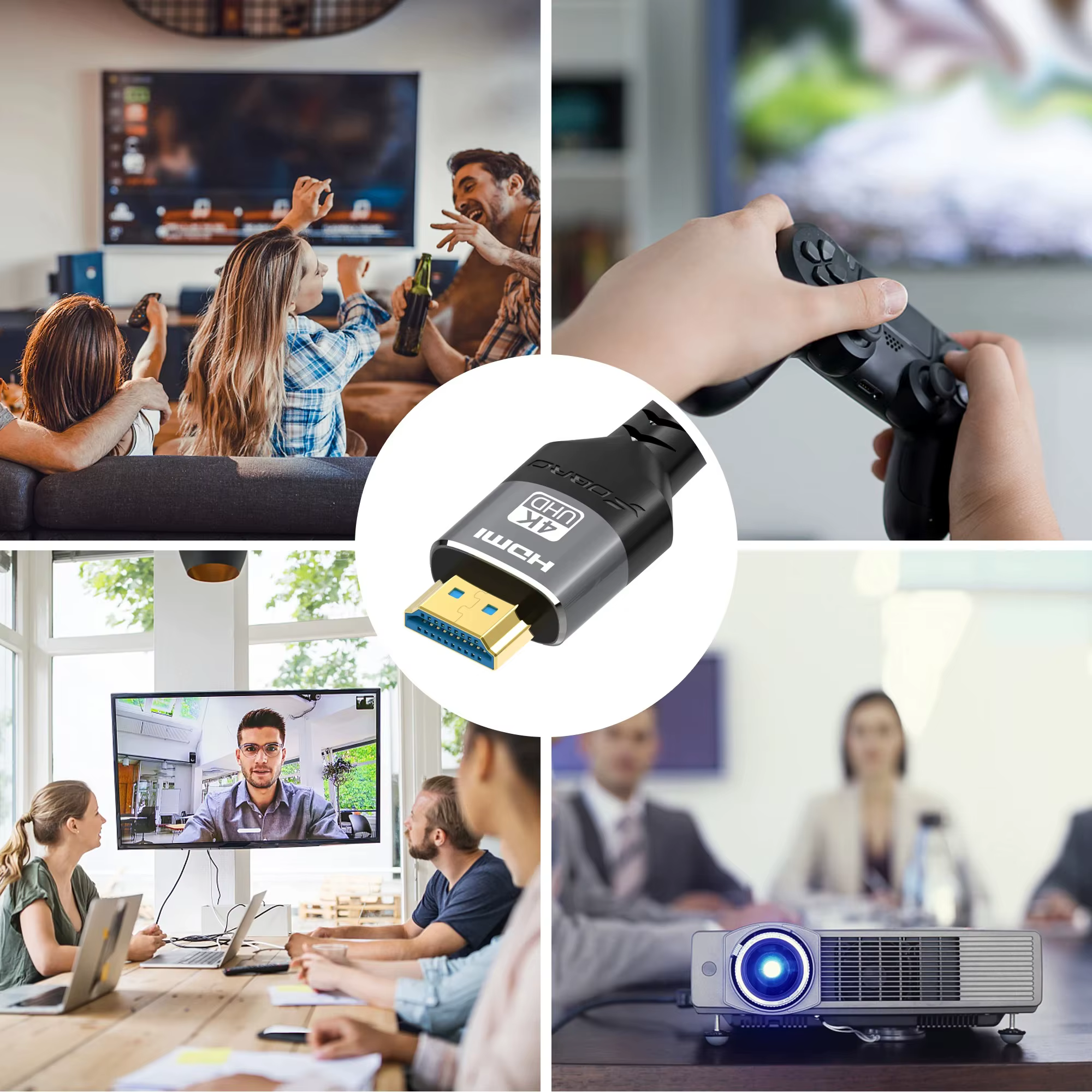 Câble HDMI, compatible 4K 60 Hz