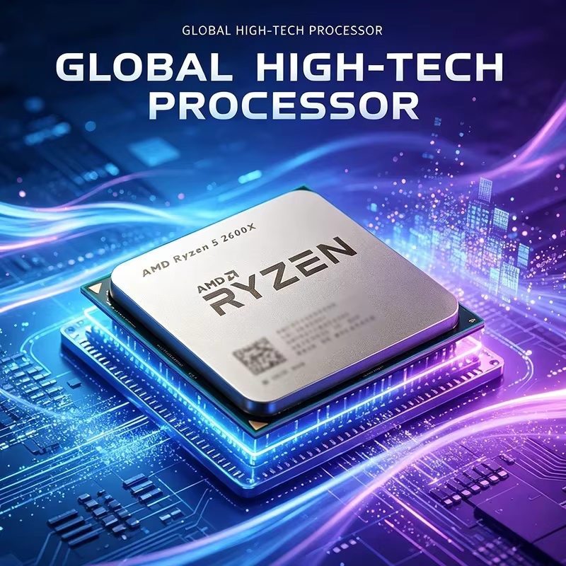 Processeur de bureau gaming AMD Halcyon Ryzen 5 R5 2600X 6 cœurs 12 threads 3