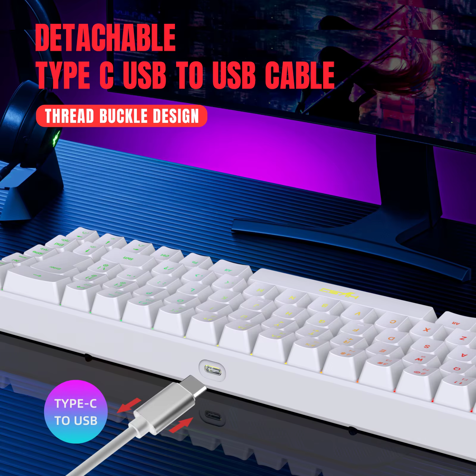 Clavier de jeu filaire USB portable