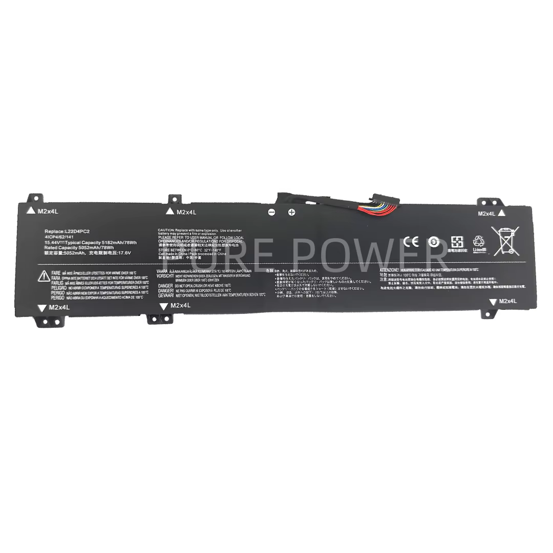 Nouvelle batterie d'ordinateur portable L22D4PC2 15.44V 78WH 5182mAh de haute qualité pour Lenovo Legion Slim 5 16APH8