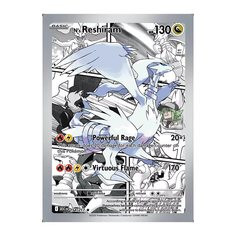 Cartes Pokémon DIY : Série Manga Anglaise – Pikachu Ex, Charizard, Meloetta, Reshiram, Zekrom, Mega Scrafty, Garchomp – Cartes Anime