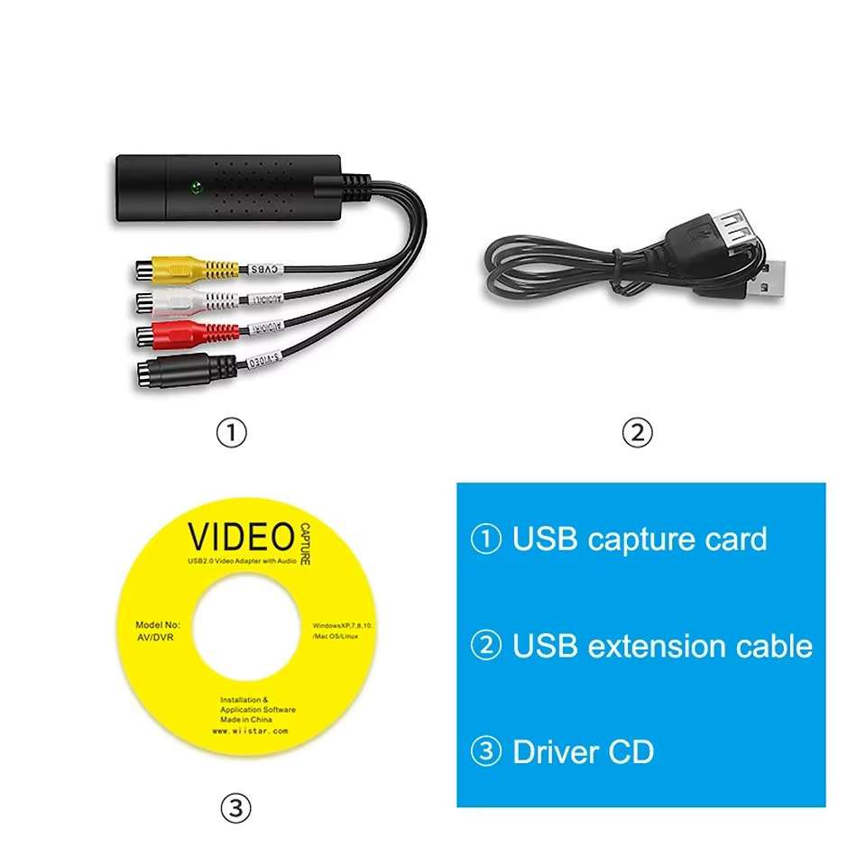 Carte de capture vidéo Easy Cap pour convertir VHS