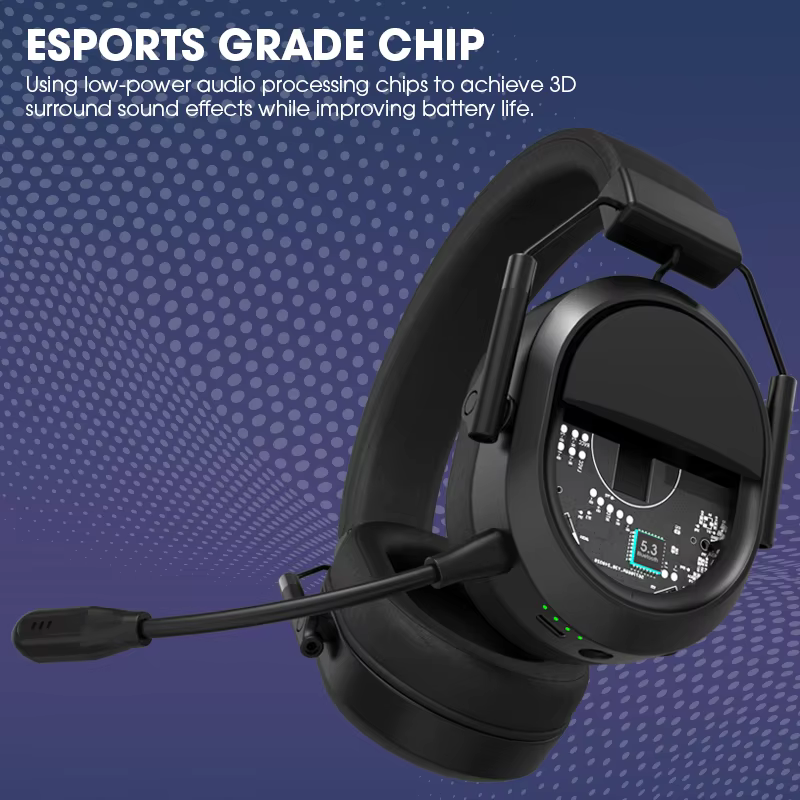 LDON casque de jeu sans fil pour PS5 PS4 Bluetooth 2.4GHz