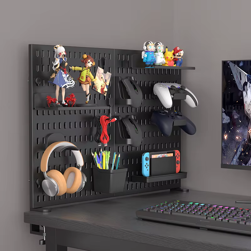 Support organisateur de bureau gaming en pegboard