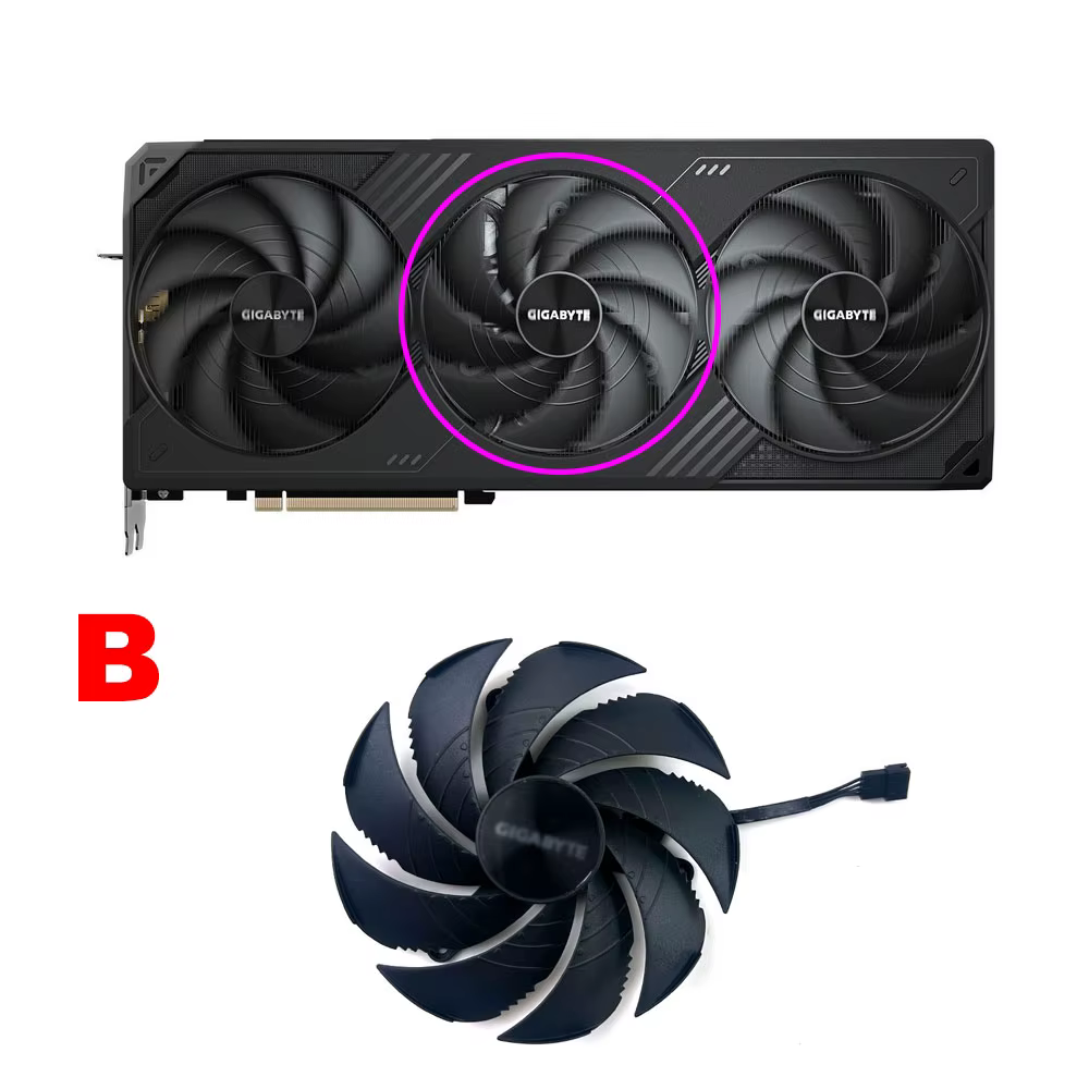 Ventilateur de carte graphique GAH3SU DC 12V pour cartes graphiques GIGABYTE RTX5090 WINDFORCE 32G