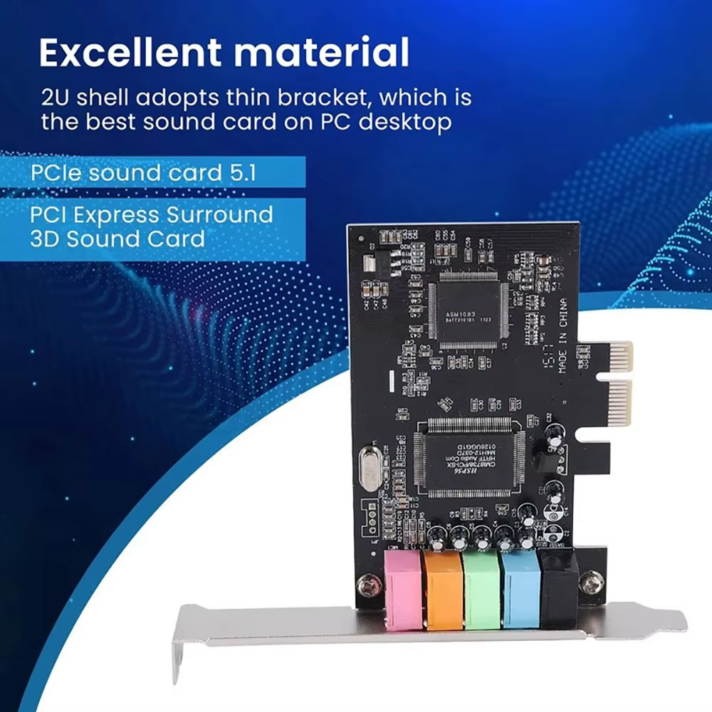 Carte son Pcie 5.1 PCI Express effet sonore