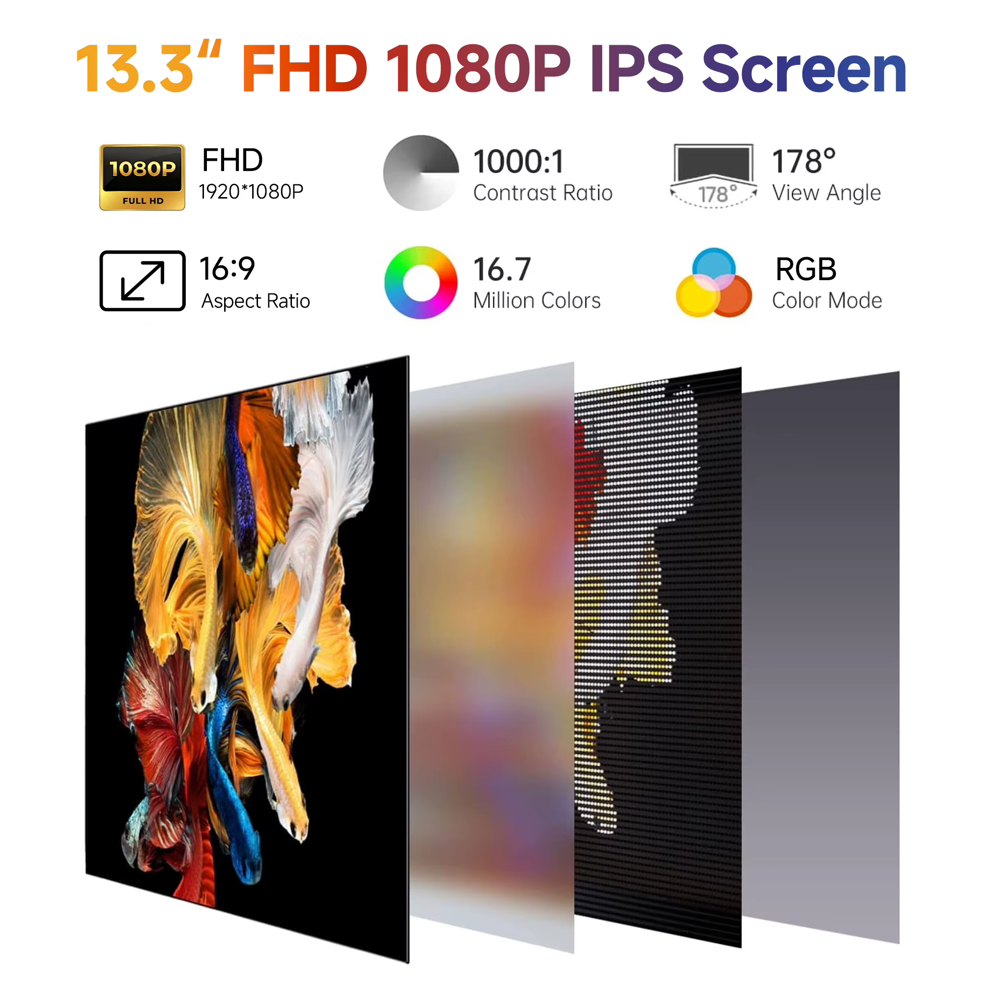 Moniteur Portable 13.3 pouces-seconde écran d'extension pour ordinateur