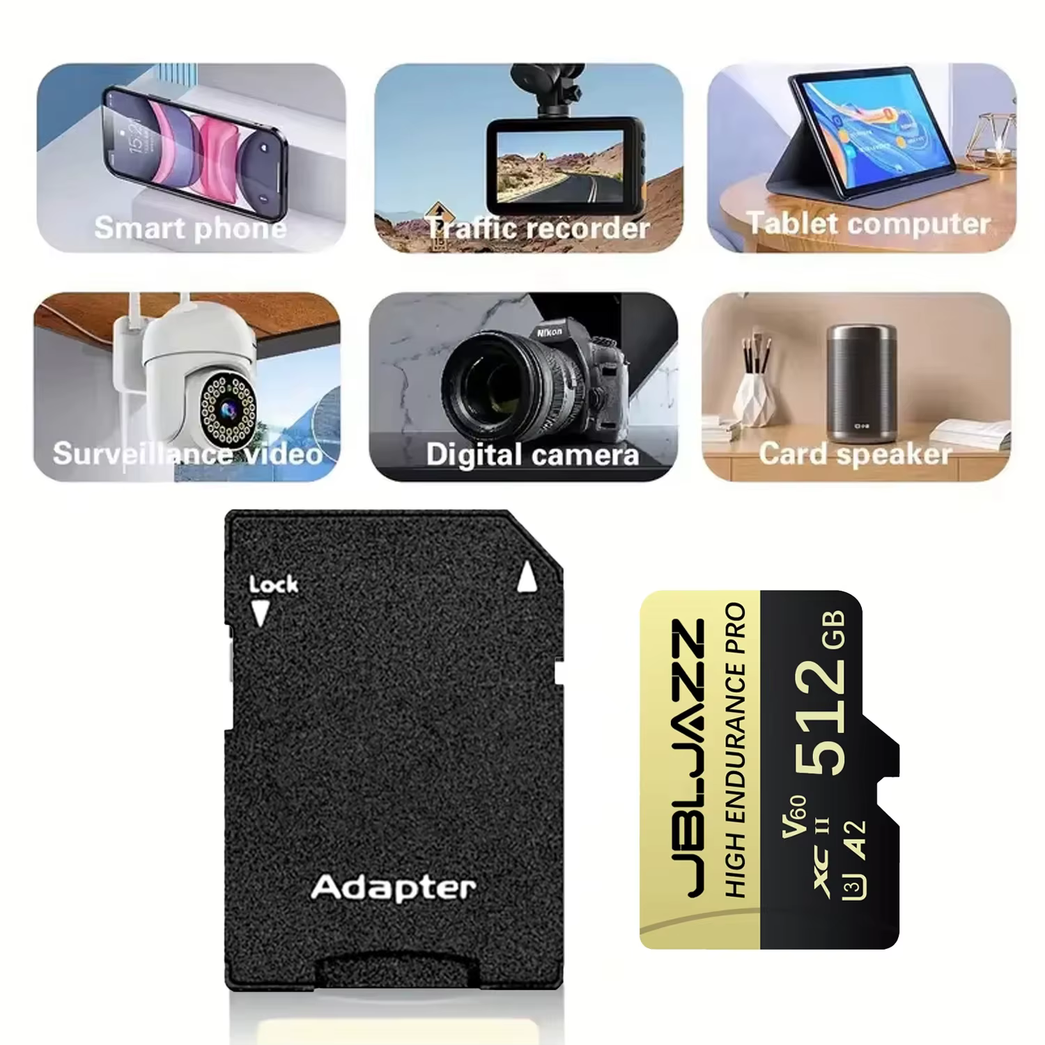 Carte MicroSD haute endurance 32 Go SDHC 64 Go 128 Go SDXC V30 C10 U3