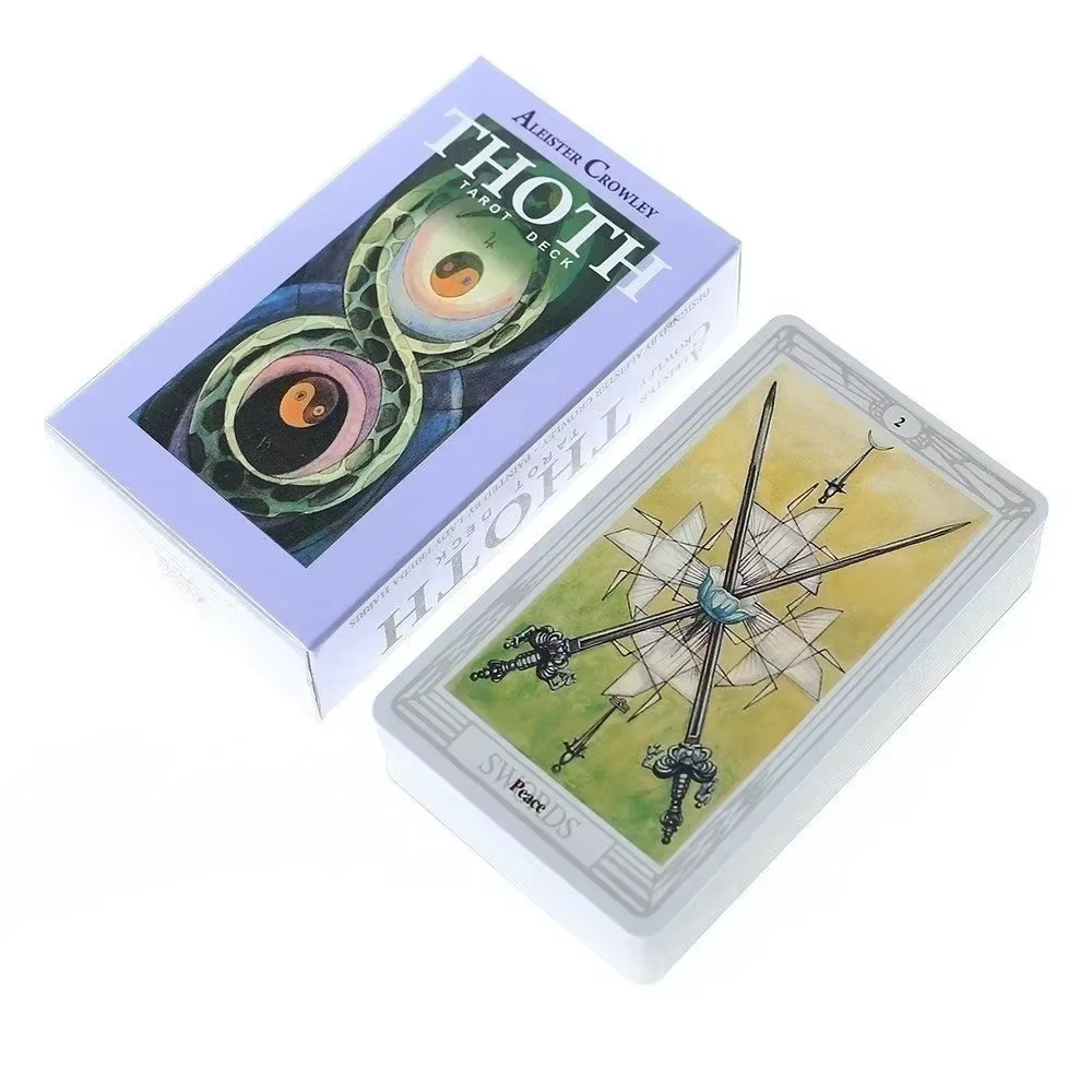 Thoth Tarot cartes 78 cartes Deck mystérieux Divination Oracle jeu de société jeu de société jeu de cartes jeu de société