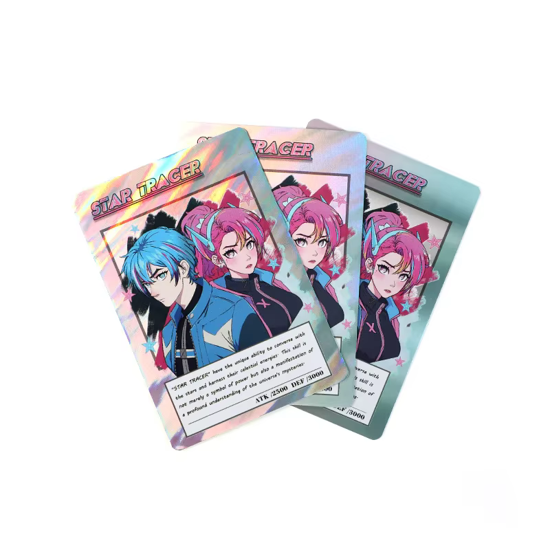 Cartes à collectionner holographiques personnalisées, 10 pièces, cartes de jeu d'idole d'artiste personnalisées, cartes arc-en-ciel, cartes à collectionner de personnages Tcg