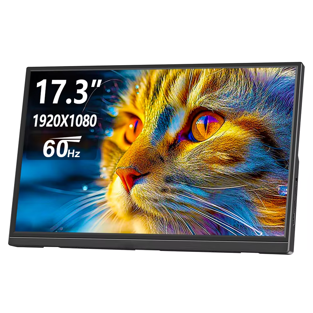 17.3 ''Monitor Portable USB-C HDMI écran LCD d'affichage d'ordinateur pour PC Mac téléphone Xbox Switch PS