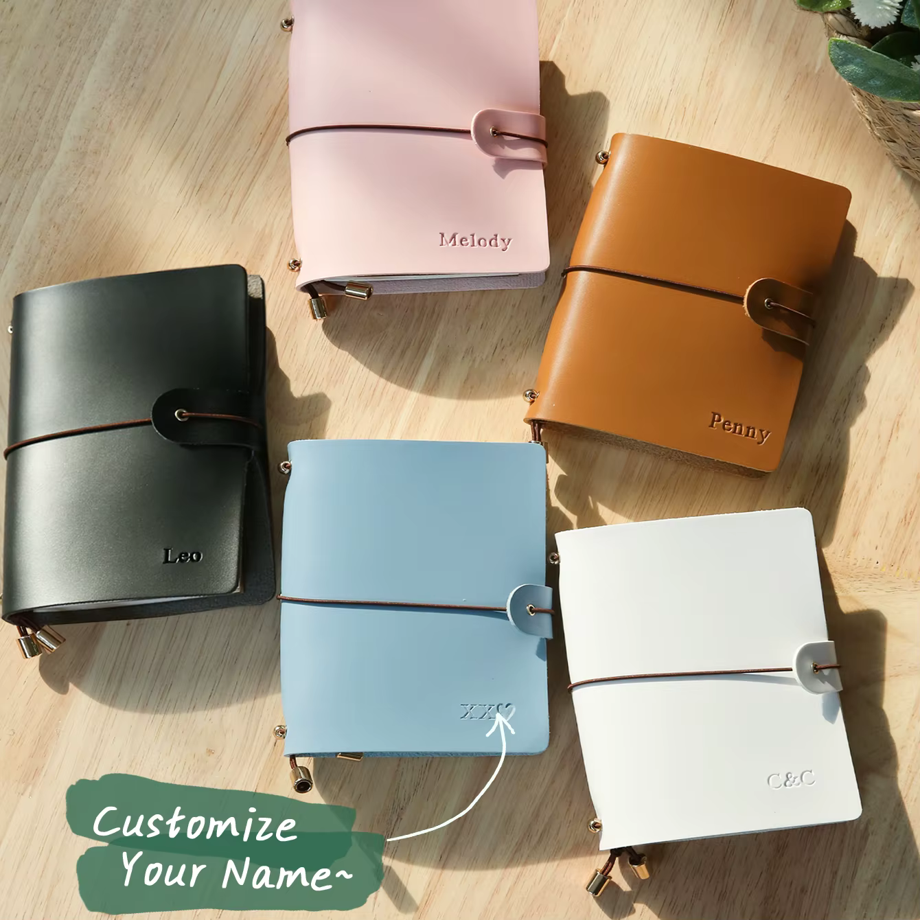 Porte-passeport en cuir personnalisé avec nom gravé, carnet créatif A7, porte-cartes, bloc-notes de voyage portable, cadeau