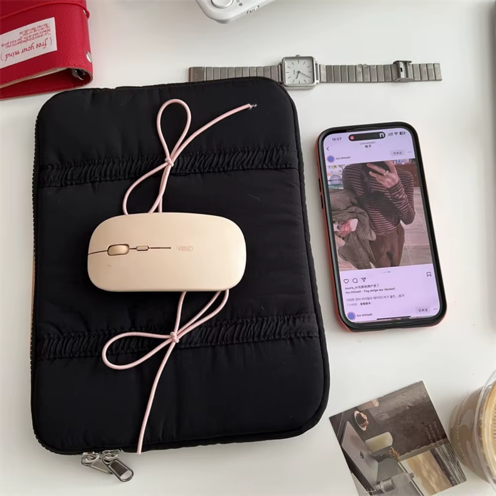 Mignon 11/14/15.6 pouces arc pochette d'ordinateur doux léger étui pour ordinateur portable antichoc sac