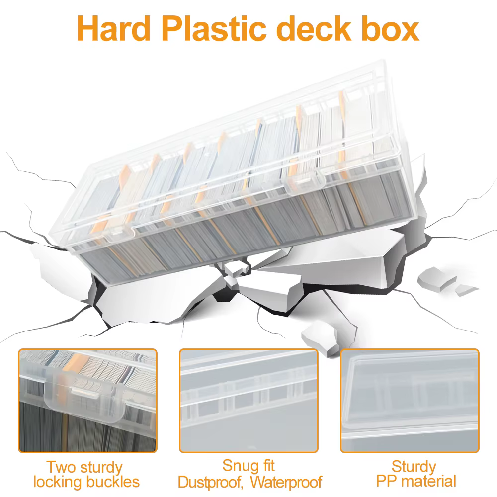 Peut contenir plus de 800 cartes à collectionner, boîte de rangement pour cartes MTG PKM, grand étui de rangement transparent compartimenté en plastique pour cartes de sport PTCG
