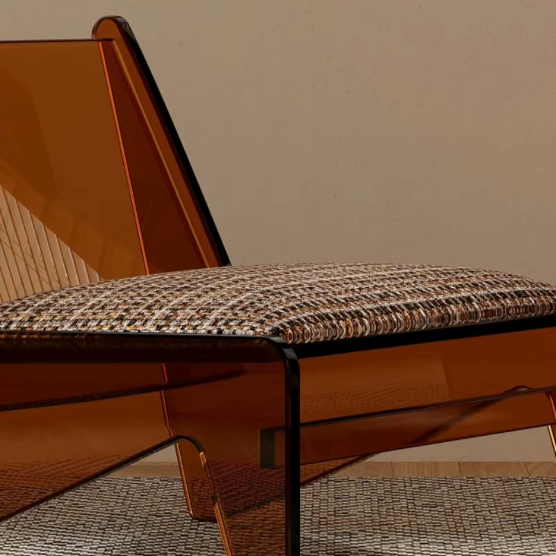 Fauteuils de salon vintage, chaises de balcon, chaises de salon confortables de style français, chaises uniques en acrylique, mobilier de style Mid-Century