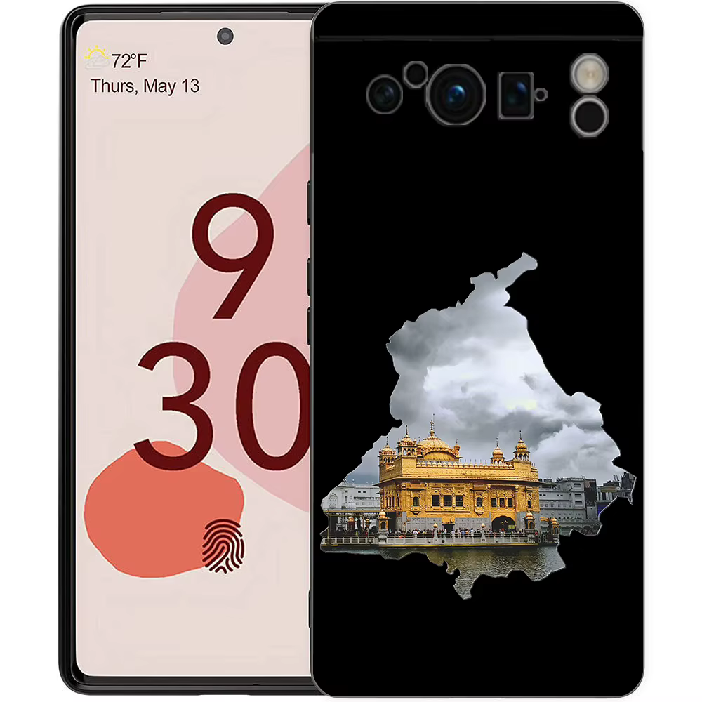 Punjab carte coque de téléphone pour Google Pixel 10 9 8 7 6 Pro XL 9A 8A 6A 7A 5G souple antichoc TPU couverture noire