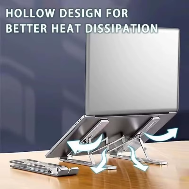 Support pour ordinateur portable pour bureau en alliage d'aluminium