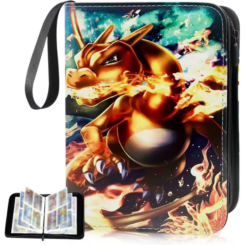 Album de cartes Bandai Pokémon Pikachu 4 9 Grid, classeur pour 400, 450, 900 pochettes, livre de rangement pour cartes à collectionner, cadeau pour les fans
