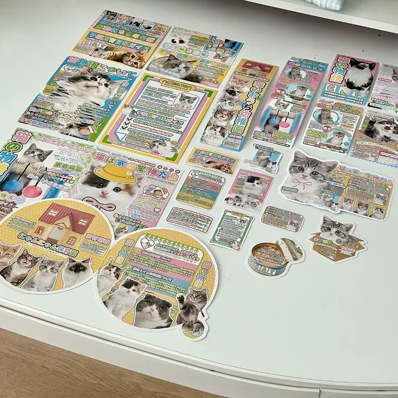 Kit de Scrapbooking avec en-têtes de cartes, autocollants de support, ensemble de papeterie, fournitures de décoration pour Journal, matériaux d'emballage artisanaux pour bricolage