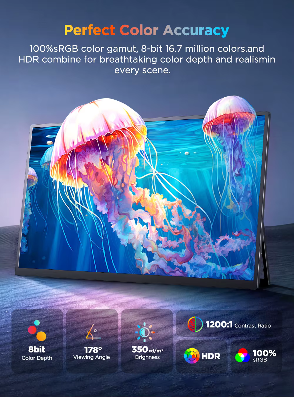 Moniteur portable tactile 4K UPERFECT 15