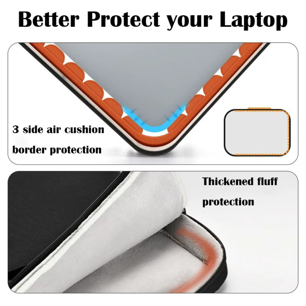 Housse pour ordinateur portable 11 13 15 pouces, étui décontracté résistant à l'eau pour tablette, antichoc, grande capacité pour HP/Dell/Lenovo