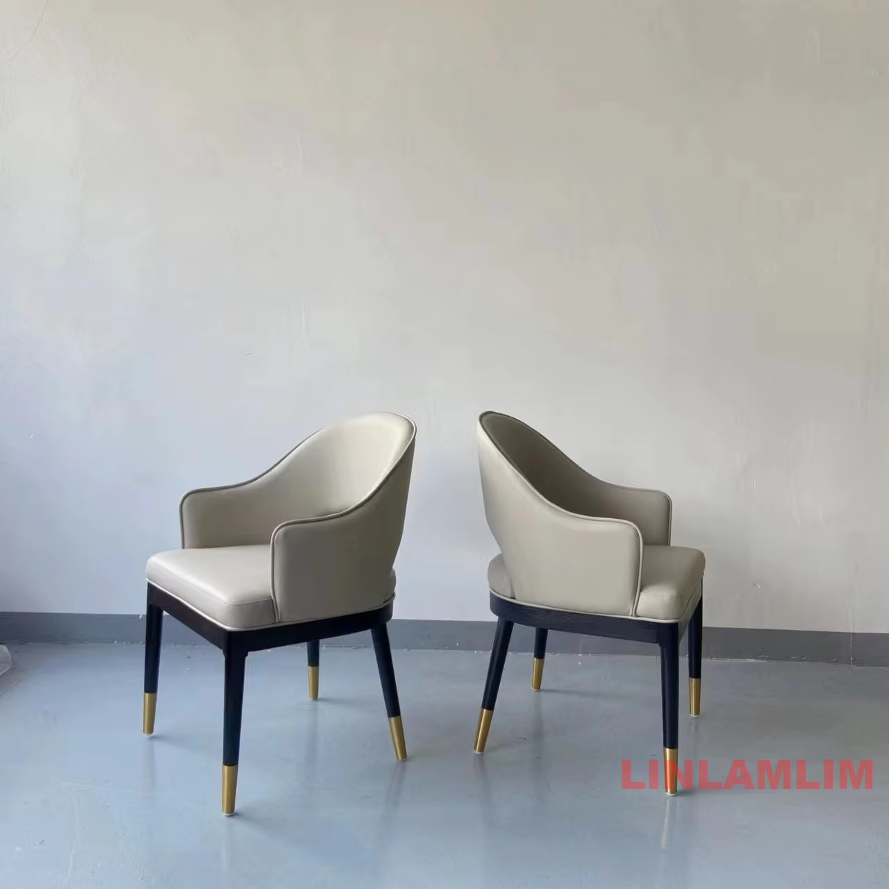 Ensemble de table à manger moderne 7 pièces pour 6 personnes, table à manger ronde en marbre avec 6 chaises rembourrées en cuir véritable, cuisine salle à manger