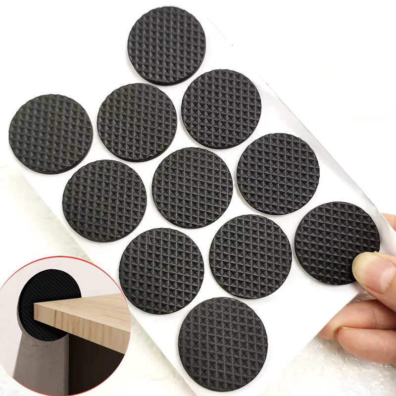 Coussinets en caoutchouc pour pieds de chaise, 1-24 pièces, tapis antidérapant, amortisseur de pare-chocs, rond, carré, auto-adhésif, matériel de protection des pieds de Table