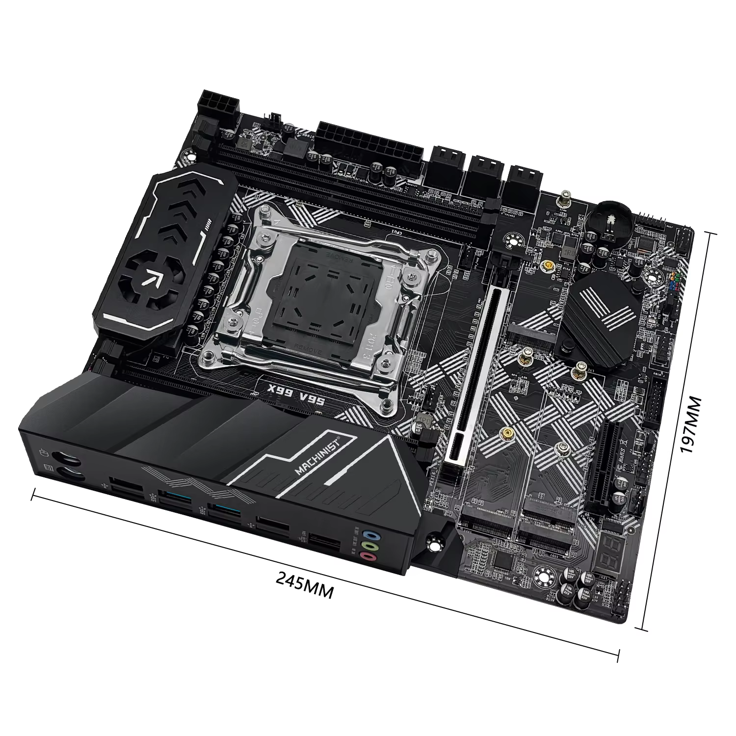 MACHINIST X99 V9S carte mère prise en charge TPM2.0 LGA 2011-3 Xeon E5 cpu DDR4 RAM C612 puce avec 3 * NVME M.2 slot SATA3.0 USB3.0