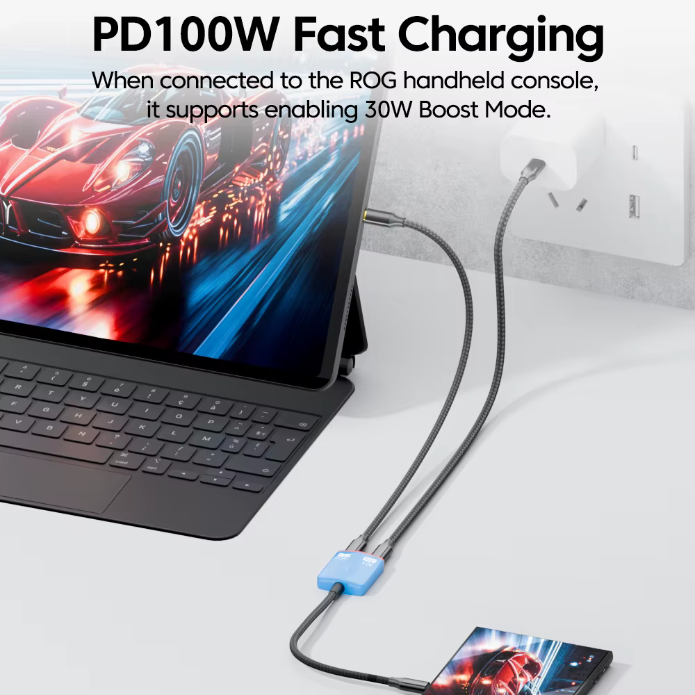 Hub USB 2.0 PD100W USB-C pour carte de capture vidéo Hagibis Switch 2
