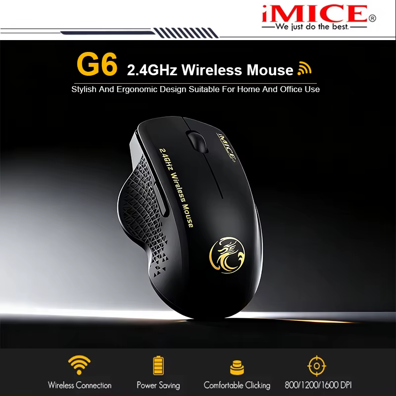 Souris sans fil Imice avec récepteur USB 2.4GHz