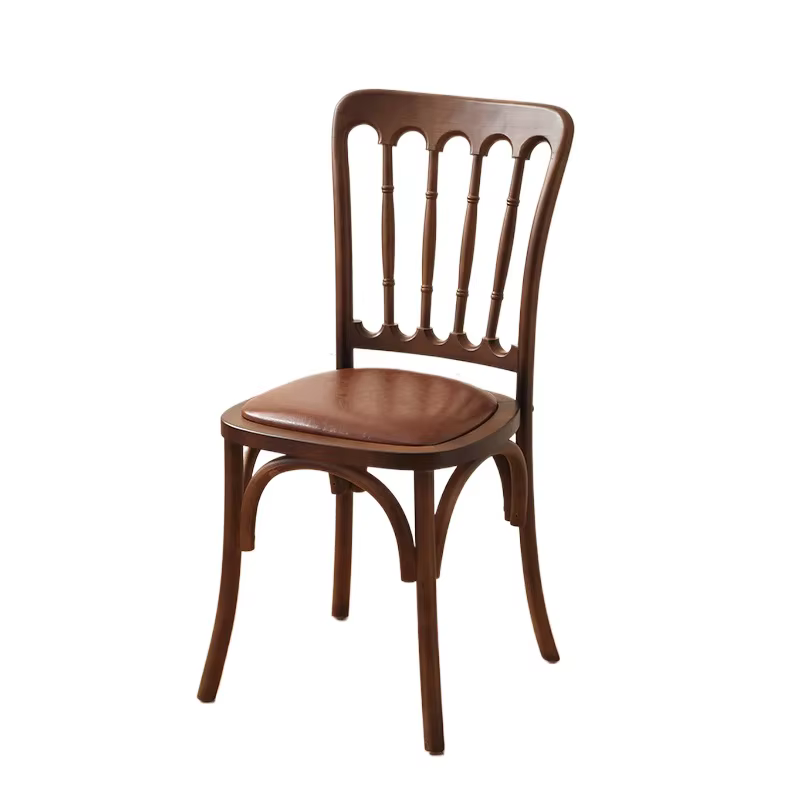 Chaise de salle à manger Napoléon vintage, siège tissé en rotin et bois massif, chaise d'appoint rétro de pays français pour salle à manger, salon, maison