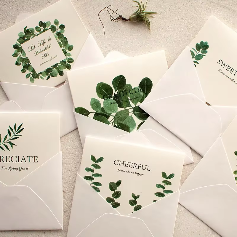 Carte de vministériels x festive avec enveloppes et autocollants, cartes d'invitation pour fête d'anniversaire, mariage et vacances, carte de bénédiction de message, ensemble de 6 pièces