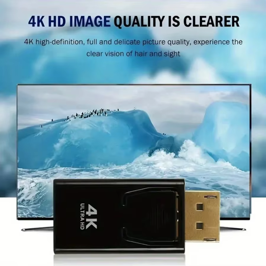 Adaptateur convertisseur DisplayPort vers HDMI compatible 4K 30Hz/60Hz