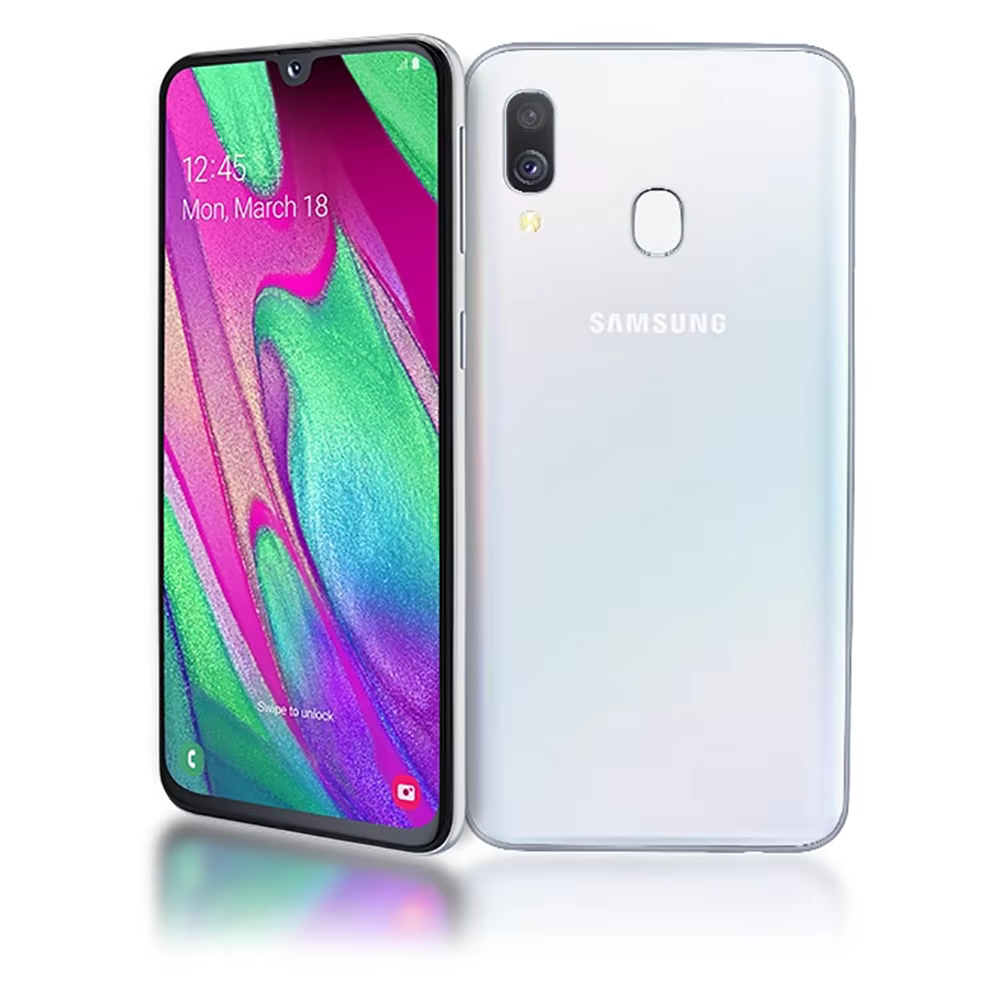 Samsung Galaxy A40 téléphone intelligent Android Version mondiale 5.9 pouces AMOLED 1080*2340 25MP Samsung Smartphone 3100mAh déverrouillage