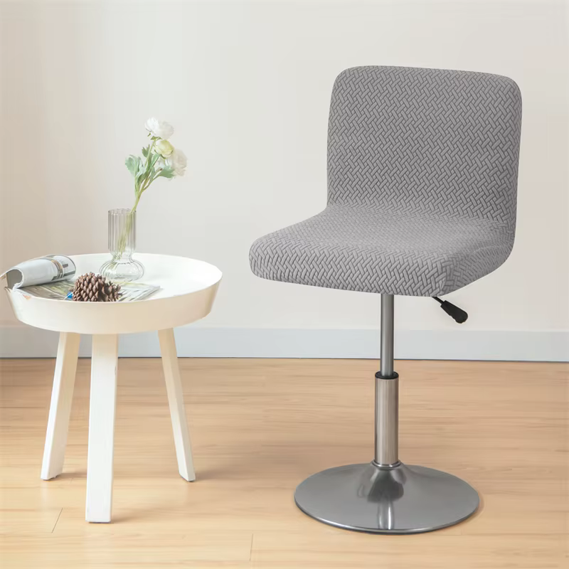Housse de chaise de bar Jacquard tout-en-un, housses de siège de tabouret de bar à dossier court, housse de protection universelle quatre saisons pour salle à manger