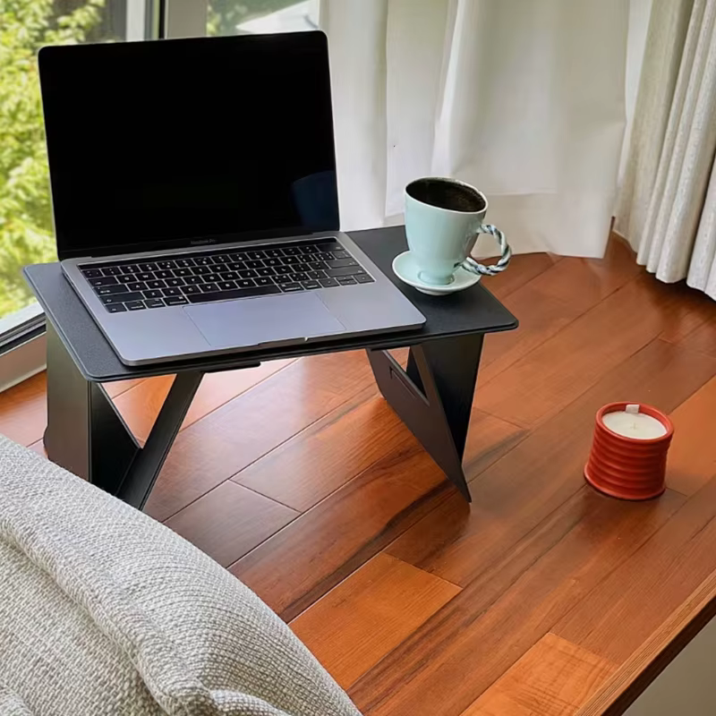Table de travail pliable pour ordinateur portable, mini support portable pour ordinateur portable, idéal pour la voiture, le salon, le canapé, le lit, pour le travail, la lecture, les jeux vidéo et le