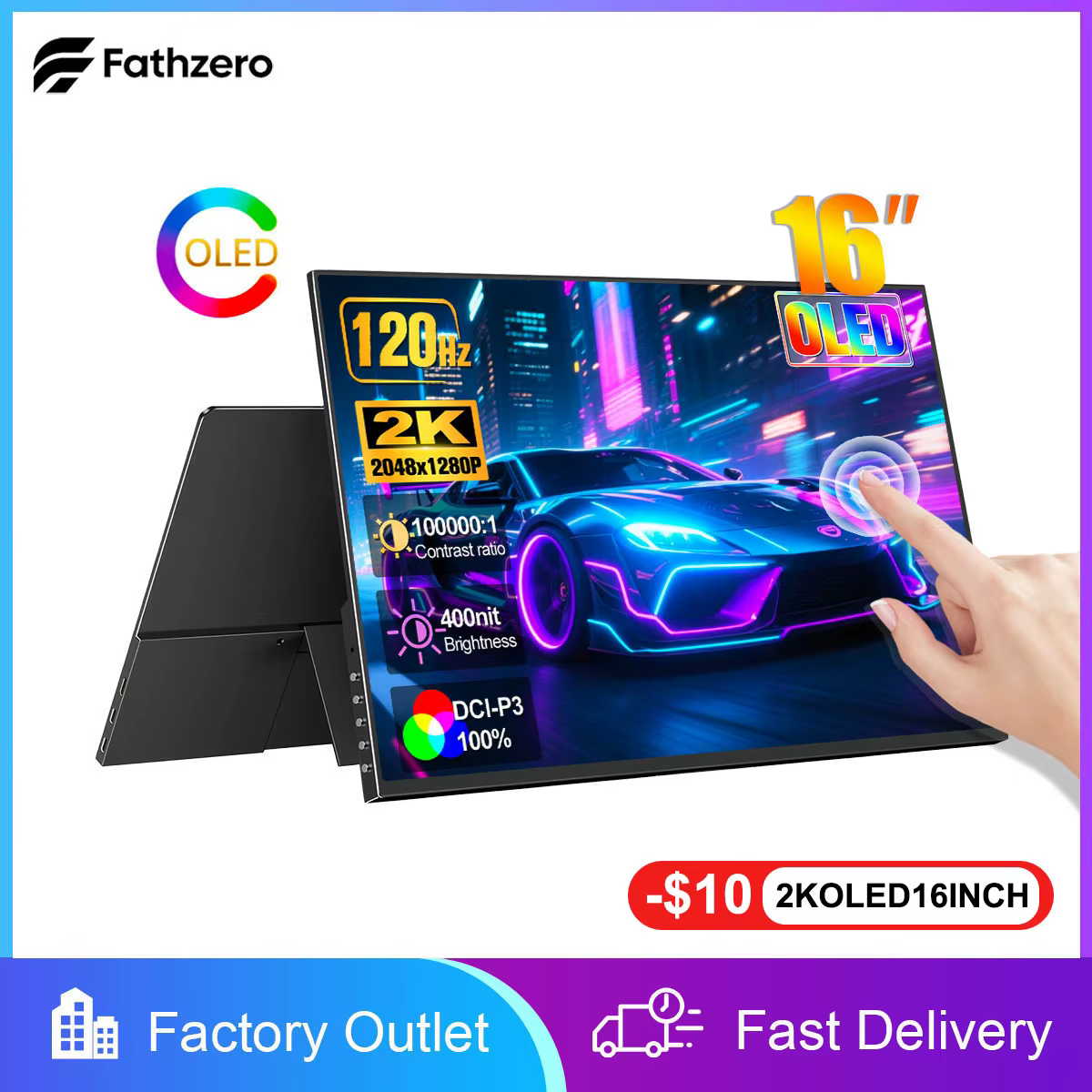 Moniteur Portable de jeu OLED 16 pouces