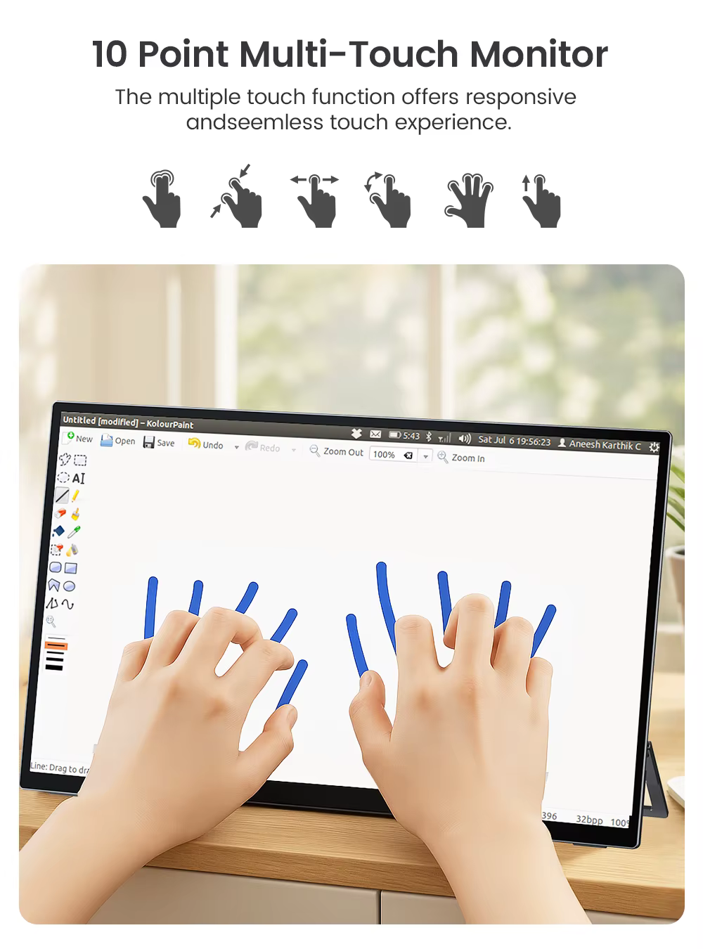 Moniteur portable UPERFECT Écran tactile 18