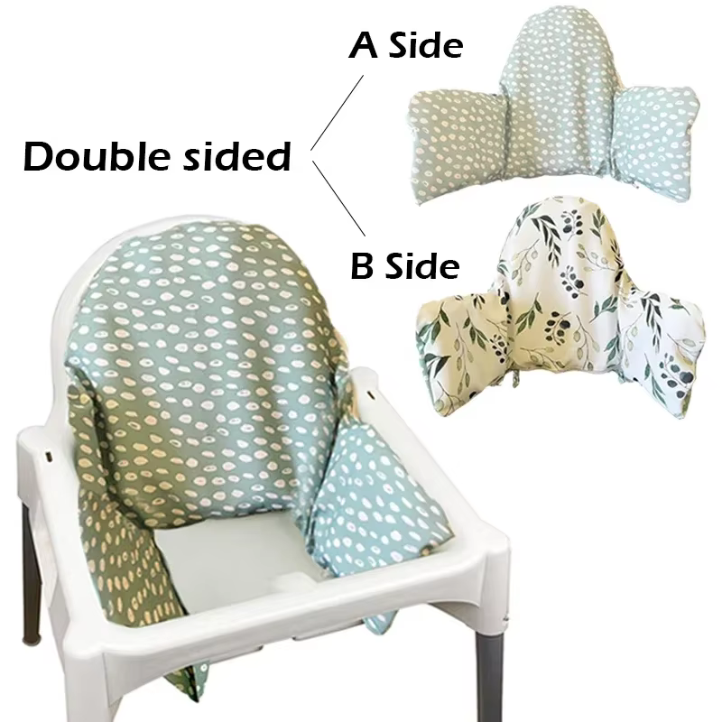 Coussin de chaise haute pour siège de bébé, chaise de salle à manger, canapé, impression Double face, housse de siège, chaise haute, coussin de dossier gonflable