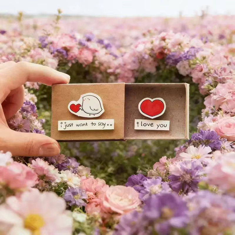 1 pièce, boîte à messages romantique « Je t'aime », cadeau fait main, carte pour la Saint-Valentin, anniversaire, mariage, surprise pour elle/lui ​