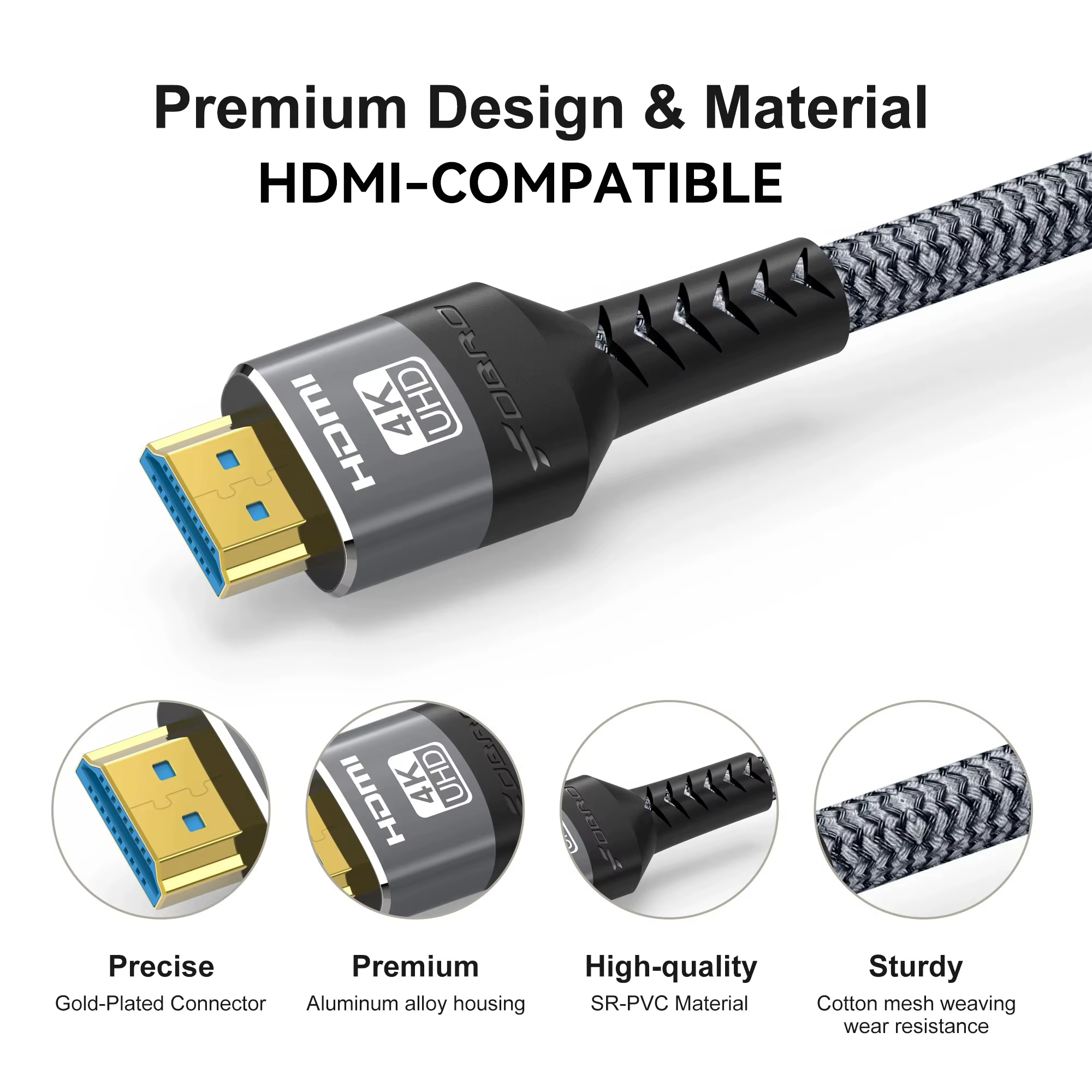 Câble HDMI, compatible 4K 60 Hz
