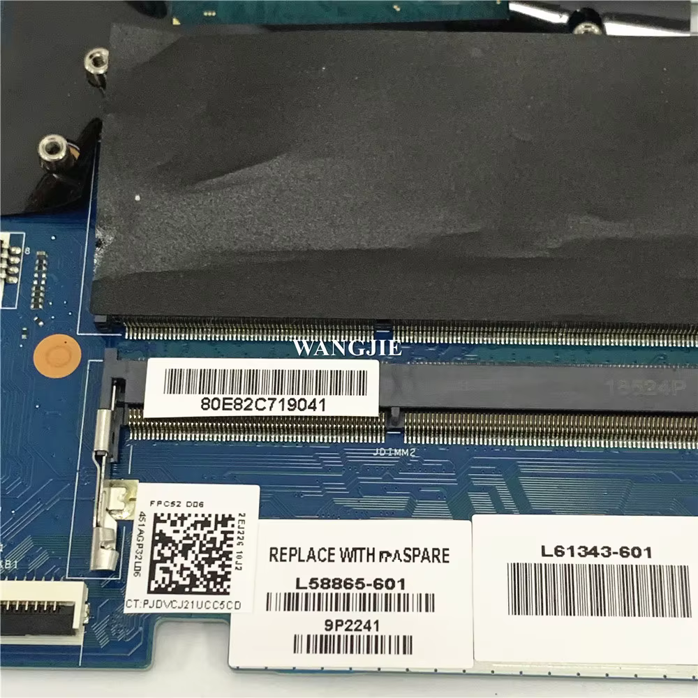 Carte mère pour ordinateur portable HP PAVILION GAMING 15T-DK000 15-DK L58865-601 DSC GTX 1650 4GB I7-9750H WIN FPC52 LA-H462P 100% fonctionnelle