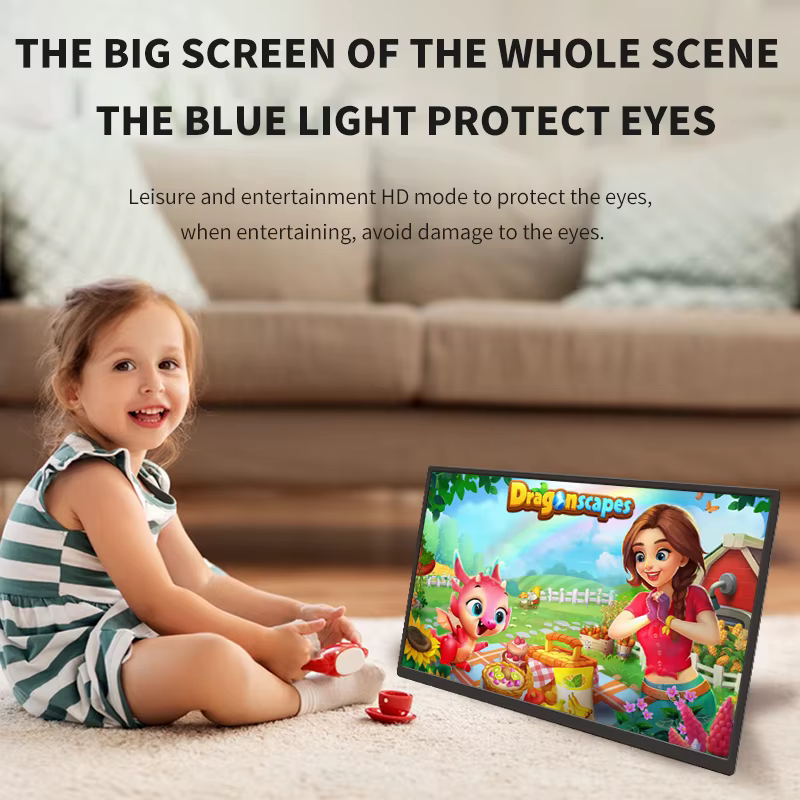 HGFRTEE moniteur de jeu Portable 18.5 pouces 1080P 16:09 120Hz 100% sRGB 300Cd/m2 écran de voyage pour MacBook