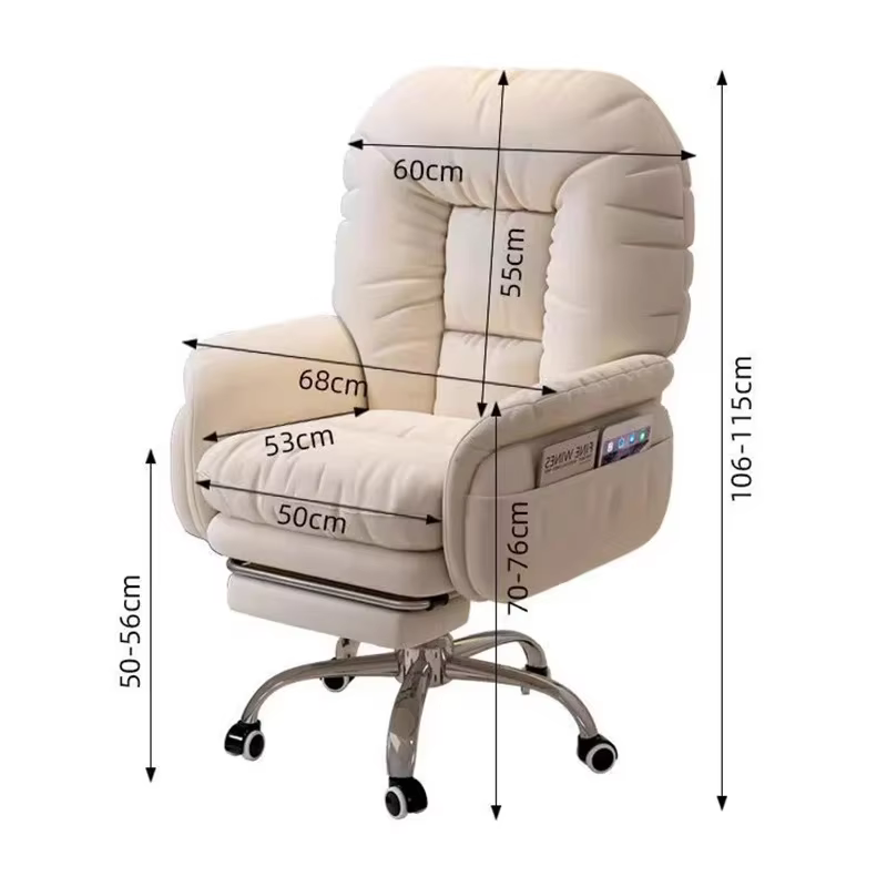Chaises de bureau réglables avec support dorsal