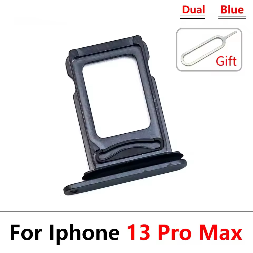 Plateau de carte Sim pour Iphone 13 Pro / 13 ProMAX / 13 Mini / 13, support de plateau de fente pour carte Micro SIM double, pièces de rechange pour lecteur de carte SD