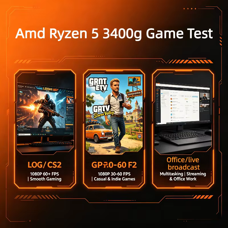 Processeur AMD Ryzen 5 3400G 4 cœurs 8 threads 4