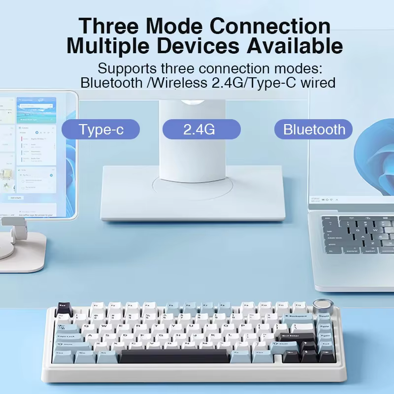 Clavier mécanique de jeu F75 2.4G