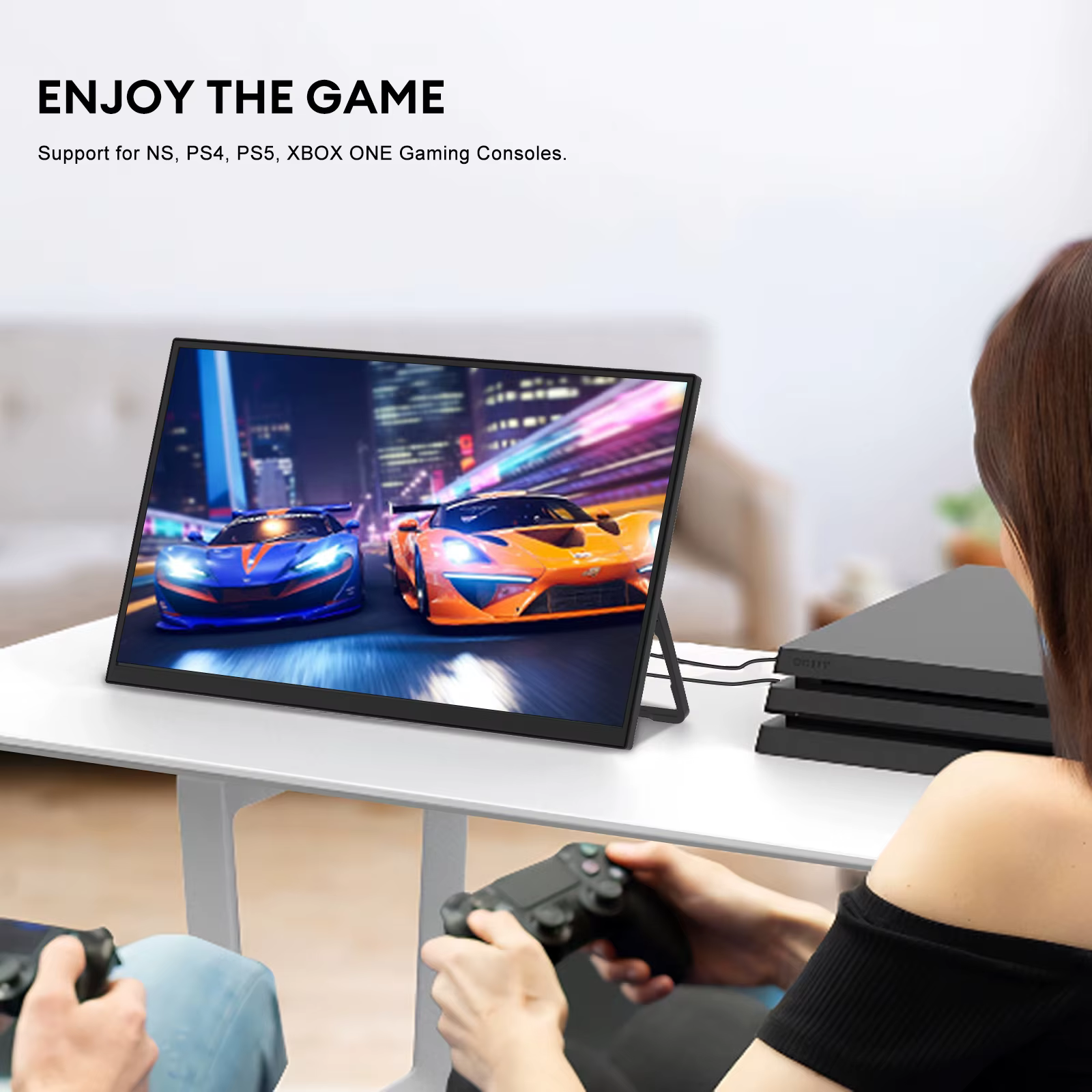 ZEUSLAP 18.5 pouces 1920*1080P 100Hz HDMI Type C moniteur Portable de jeu pour téléphone