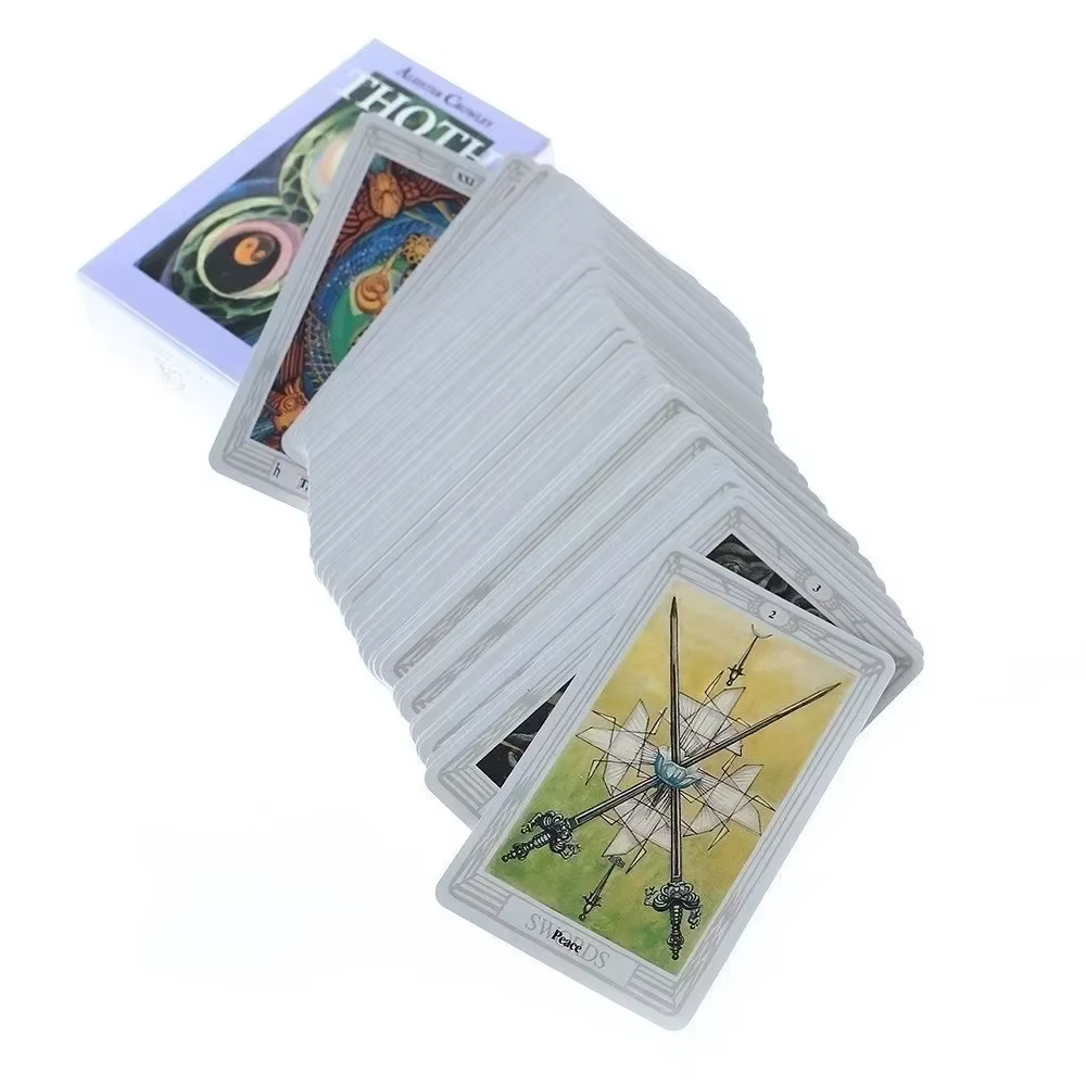 Thoth Tarot cartes 78 cartes Deck mystérieux Divination Oracle jeu de société jeu de société jeu de cartes jeu de société
